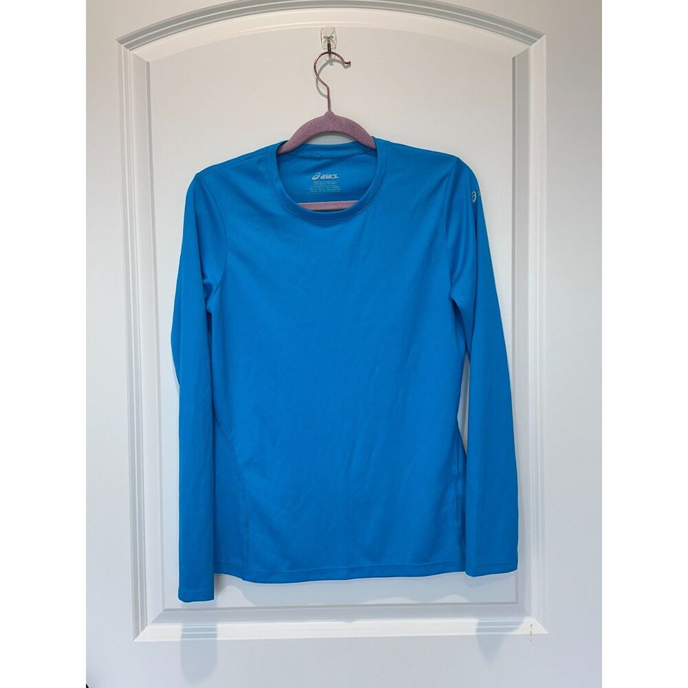 Asics Athletic Crewneck Long Sleeve Top Blue Size XS